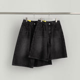 Casual Banding Knee Length Bermuda Denim Shorts