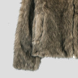 Chase Wolf Fur Hooded Zip-Up
