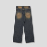 Western wide double knee denim