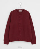 [Unisex] Dentron Rib Over Round Knit Cardigan