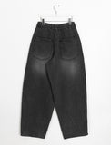 [unisex] Langt Banding Balloon Denim Pants