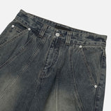Quarty twisted incision denim