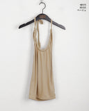Claire shirring halter strap sleeveless