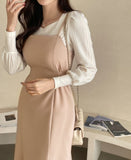Spring Ersa Heart Neck Ribbed T-Shirt