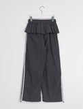 Megle Summer Track Color Matching Nylon Skirt Pants