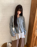 Pora Stripe Dot Color Matching Long T-Shirt