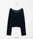 Tomiru Knit Strap Boucle Cardigan