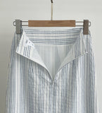 Neo Stripe Wrap Long Skirt