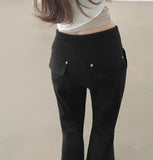 Banding Unique Cooling Patch Pocket Span Bootcut Pants