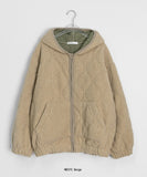 Deneki Fleece Quilting Hood Zip-Up Jumper