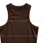 [U-BASIC] Four Seasons Basic Mango Ribbed Sleeveless