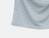Velko Boat Neck Stripe Side Shirring Three Quarter T-shirt