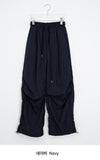 [unisex] Hippie Pintuck String Parachute Wide Banding Pants