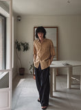 Chid pin tuck wide slacks