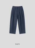 Ice two-tuck linen pants