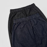 Summer Cooling Non-Fade Back Slit Loose H-Line Long Denim Skirt