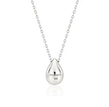 Champagne Moon Dew Drop Silver Volume Necklace