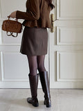 Brett Wrinkle Puff Peplum Jacket Blouse