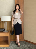 Harib Summer Span H-Line Skirt (Belt Set)