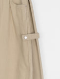 Makini Pin Tuck Snap Button Peach Fuzz Cotton Wide Pants