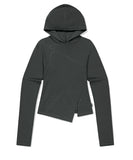 CURVED SLIM HOODIE