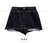 Pocket Point Black Denim Shorts