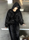 Double Camo & Deep Black Overfit Hood Zip-Up