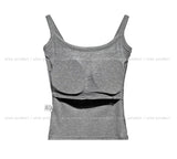 [U-BASIC] Boldy Ribbed Crop Sleeveless (+With Cup)