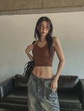 Roa strap ribbed sleeveless