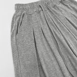 One Off-Shoulder T-shirt Two Pin Tuck Maxi Wide Pants Two Piece Set