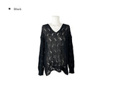 Linder Mesh See-Through Loose-Fit One-Shoulder Knit