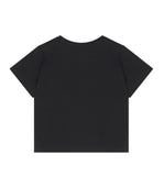 [mnem] olive print cropped t-shirt