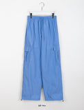 [unisex] Ryota banding nylon string cargo pants