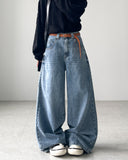 Mesh Long Leather Belt