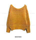 Kumo Cozy Punched Boat Neck Knit