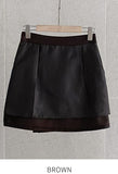 Tome Wool A-line Wrap Mini Skirt