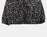 Boran Leopard Fluffy Fur Loose Zip-Up Jumper