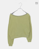 Urban lace one-off shoulder long sleeve sweatshirt