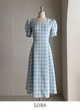 Manilo Puff Tweed Check One Piece