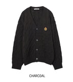 Wappen Cable V-Neck Cardigan