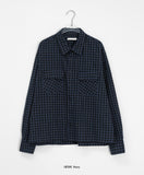 [unisex] Moeki two-pocket check shirt