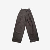 Moan Wool Diagonal Pin Tuck Pants