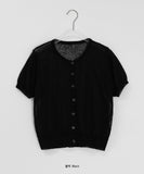 Setdri Linen Short Sleeve Round Cardigan