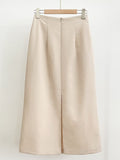 Soelin Basic Cutout Long Skirt