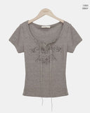 Mucon Eyelet Short Sleeve T-shirt