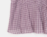 Ridge Check Puff Shirring Blouse