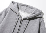 Ready two way brushed hood zip-up