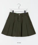 Leving Cotton Pleated Mini Skirt