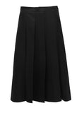 Maden Wool Pleated Long Skirt