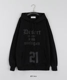 [unisex] Benvy Brushed Lettering Over Hoodie